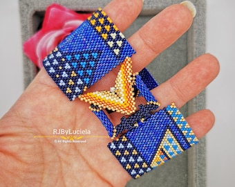 Colored Triangles Clasp Tutorial | clasp tutorial |beading pattern | beading tutorial