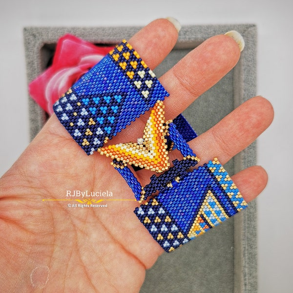 Colored Triangles Clasp Tutorial | clasp tutorial |beading pattern | beading tutorial