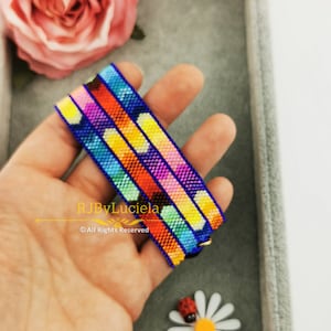 Rainbow Arrows Peyote Pattern- Odd Count bracelet pattern | seed bead pattern | peyote beaded pattern | peyotebracelet | braceletpattern