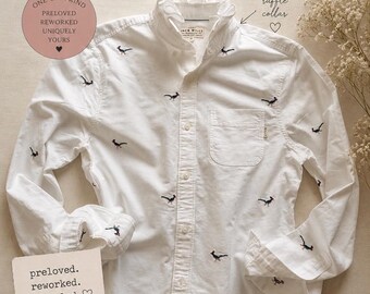 Repurposed Preloved Shirts | Sustainable Upcycled Blouses | Ruffle Collar Shirts  | Eco Fashion | Unique One-Off Piece
