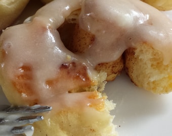 CINNAMON ROLLS - One dozen soft and chewy and gooey homemade rolls, sweet bread,  made to order