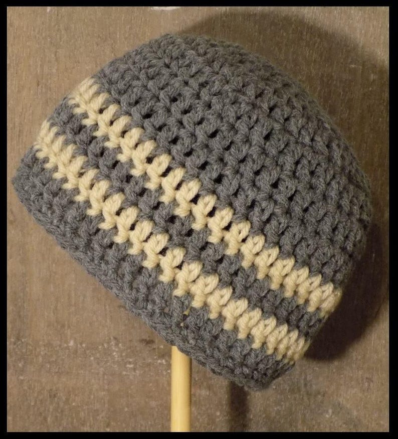 Infant Stripe Beanie 100/% acrylic 9 color choices made to order
