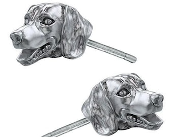 Dachshund Breed Earring Studs in Oxidized Sterling Silver for all the Dog, Puppy, and Pet Lovers