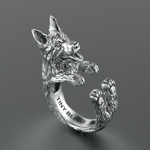 German Shepherd Ring in Sterling Silver Jewelry for all Dog Lovers SALE