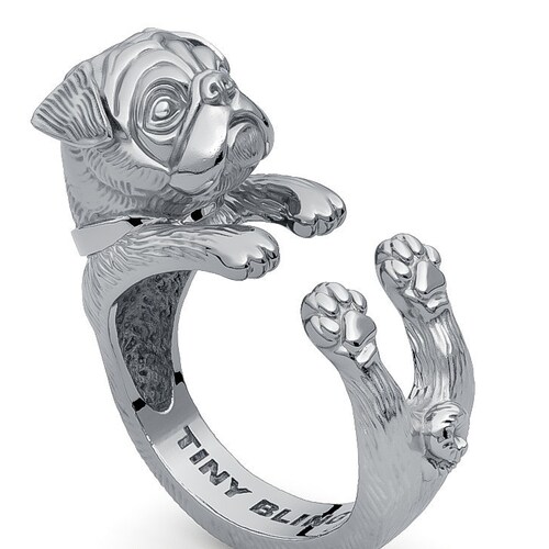 Handmade Boxer Dog Jewelry .925 Sterling Silver Cuddle Ring. Etsy