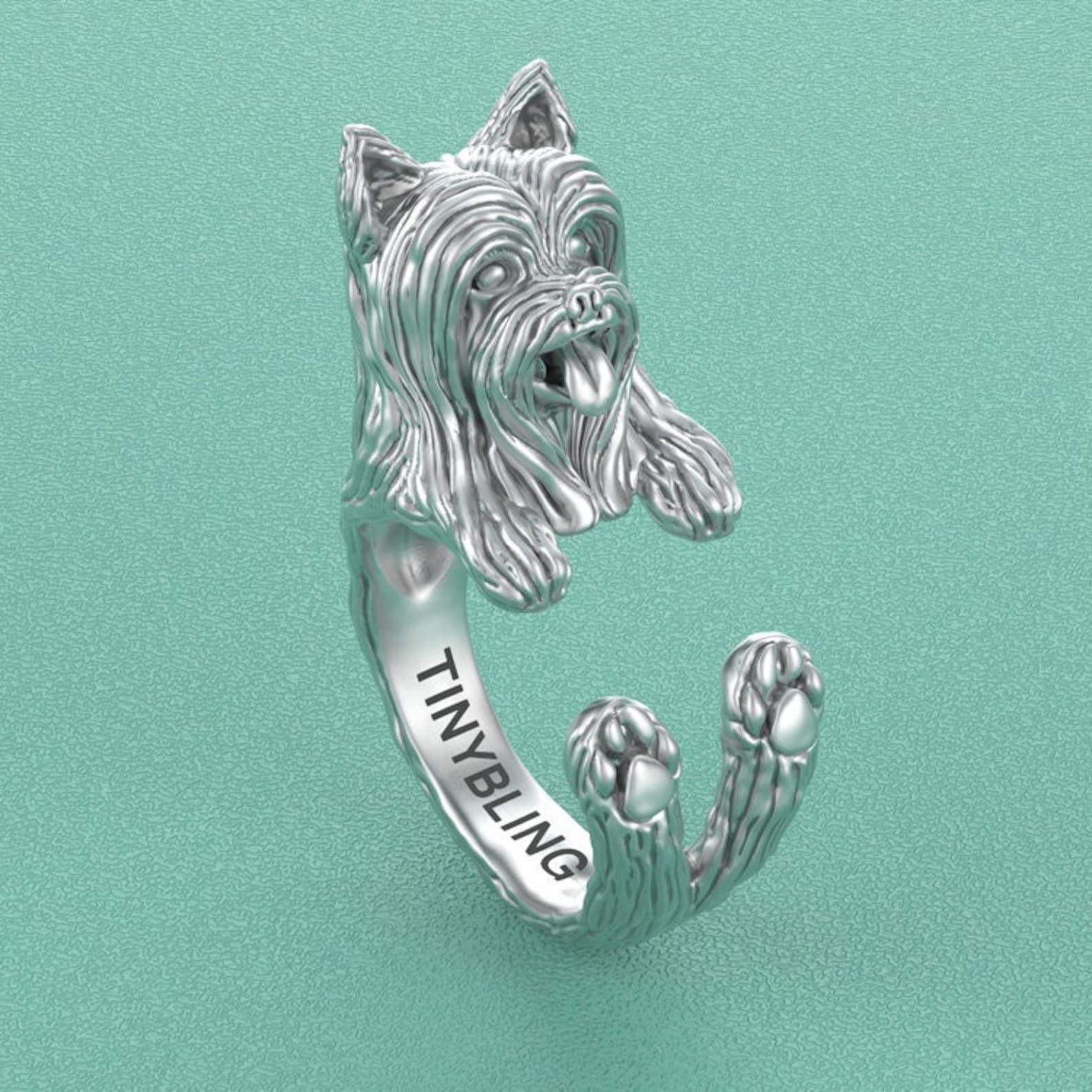 Handmade Yorkshire Terrier LONG COAT Jewelry. 925 Sterling Etsy