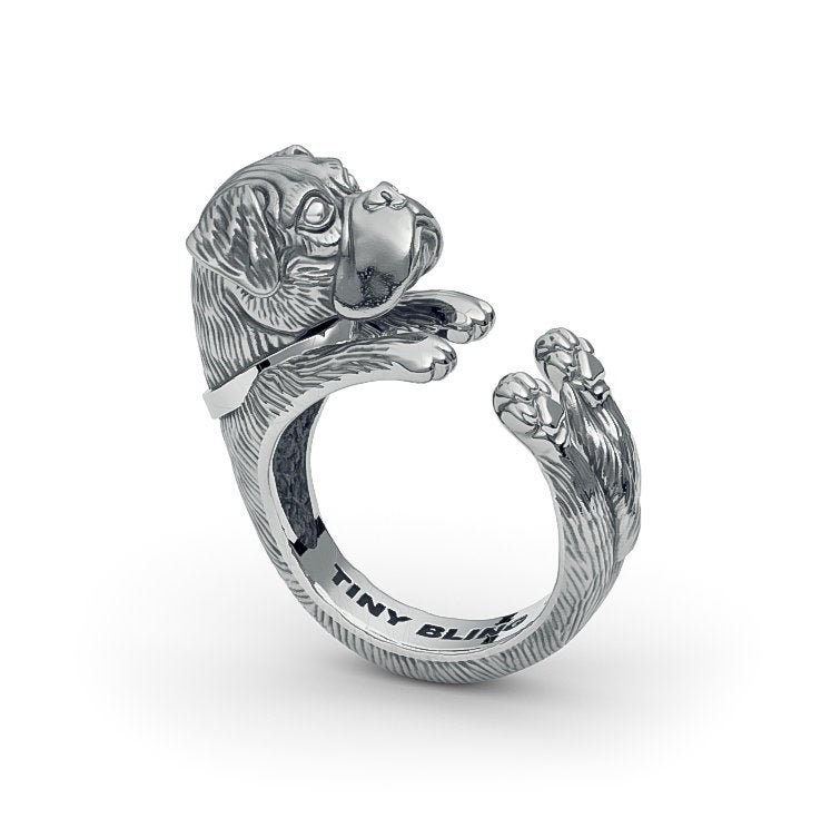 Handgemaakte Boxer Knuffel Ring Sterling Zilver 14k Goud Etsy Nederland