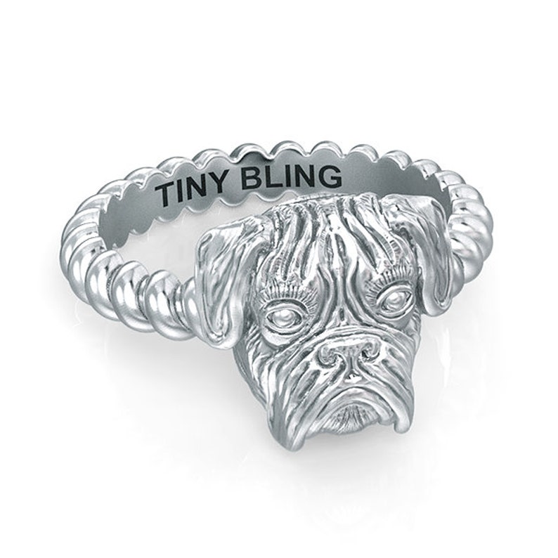 Boxer Breed Twisted Wire Rope Ring - Etsy