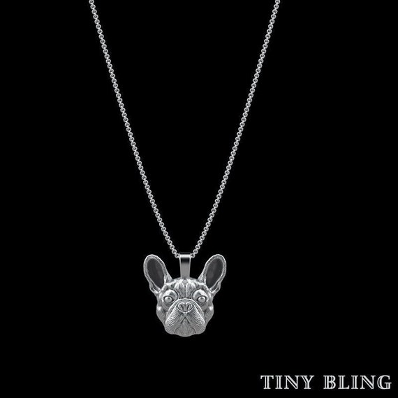 French Bulldog Charm Oxidized Sterling Silver French Bulldog Charm Oxidized Sterling Silver