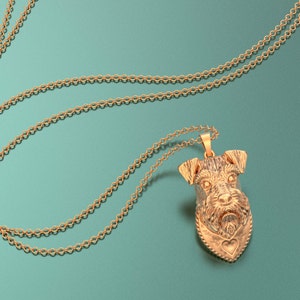 Handmade Miniature Schnauzer Necklace. Great for all the Dog, Puppy, and Pet Lovers