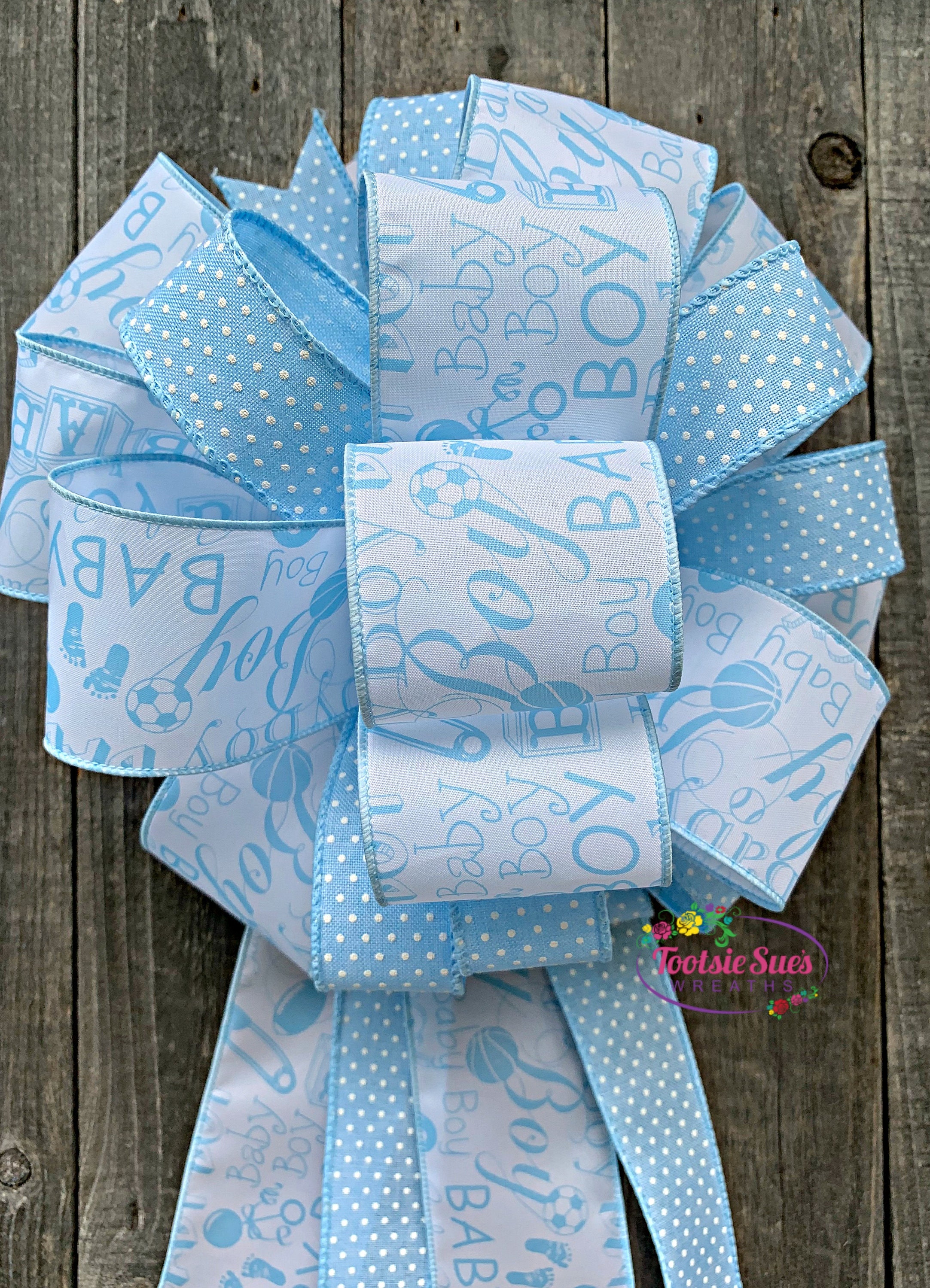 Baby Boy Bow Package Gift Bow Craft Bow Baby Shower Bow Etsy