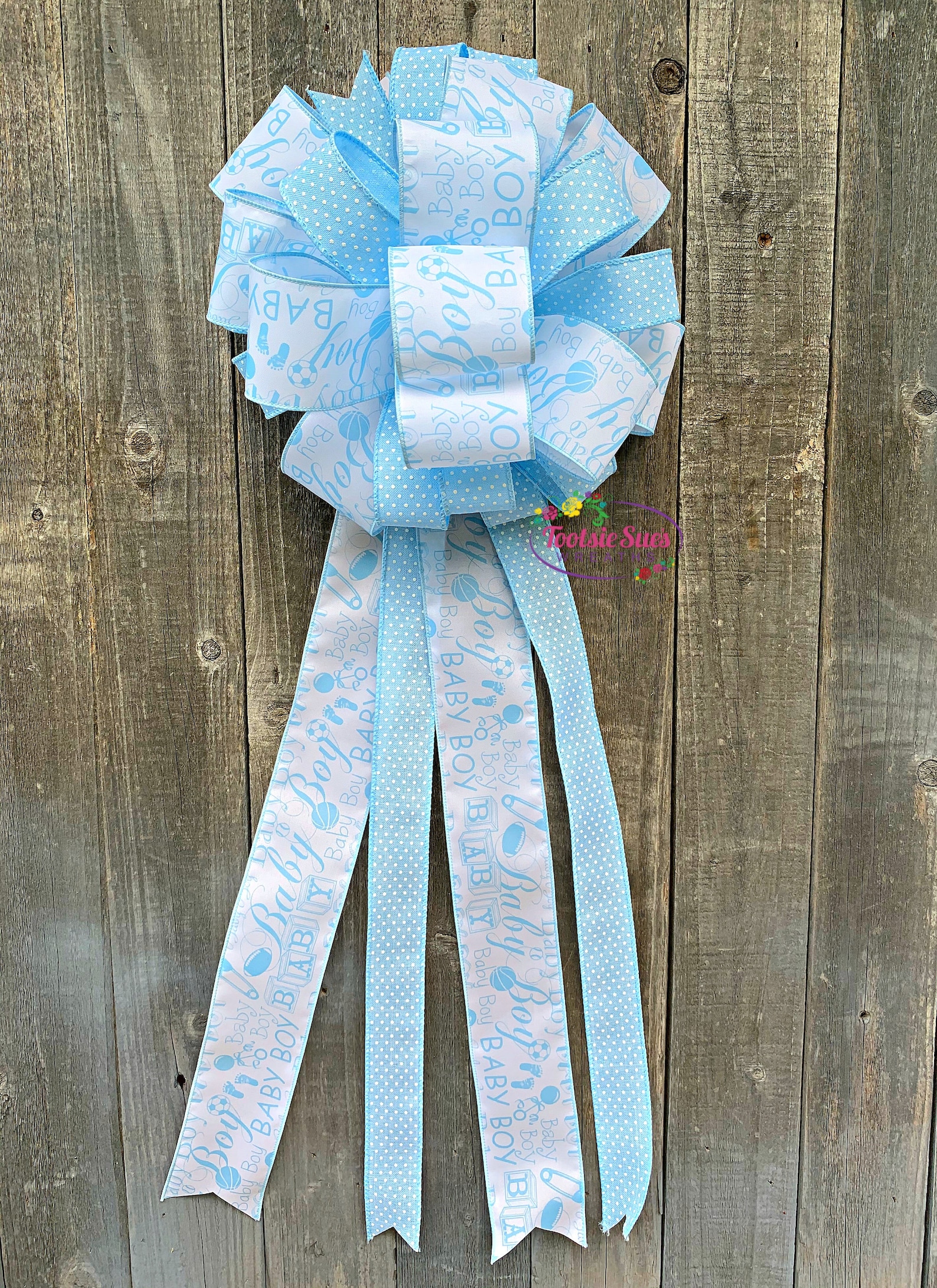 Baby Boy Bow Package Gift Bow Craft Bow Baby Shower Bow Etsy