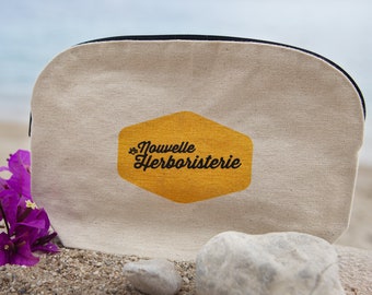 Organic canvas beauty case by La Nouvelle Herboristerie - Trousse en coton