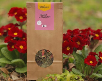 Herbal Tea of Love, a warm, tangy and pink infusion