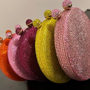 Oval Rhinestone Purse