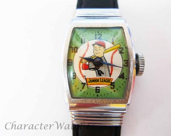 Vintage Junior League Baseball 1940's Guilford USA 7 Jewel Manual Watch