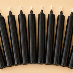 Velas rituales negras / Velas de hechizos de color sólido para protección, destierro y eliminación de maleficios