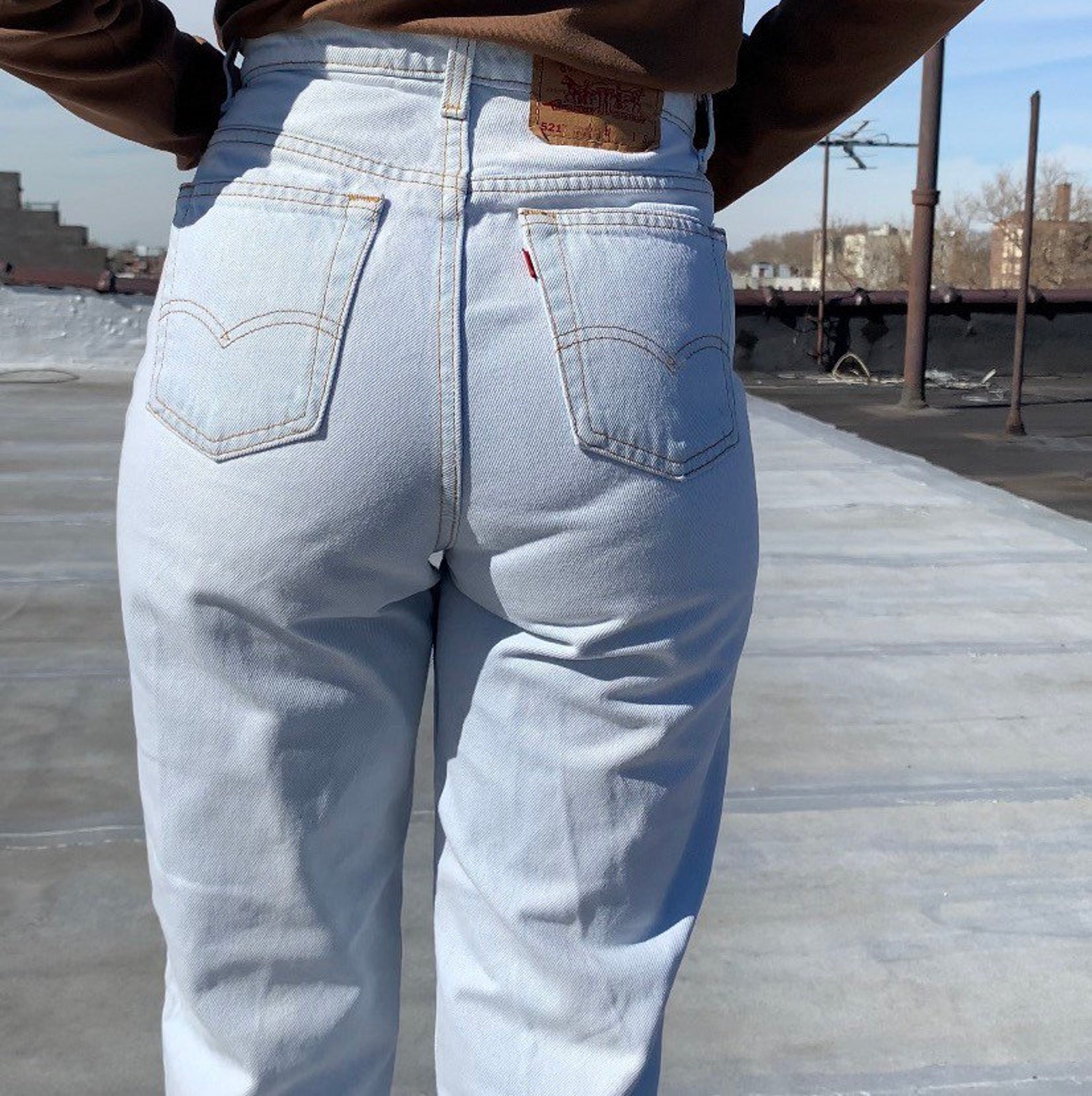 levis 521 high waisted jeans