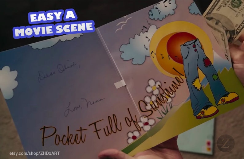 Easy A Pocketful of Sunshine Musical Greeting Card Emma Stone Movie ORIGINAL Since 2014 image 5