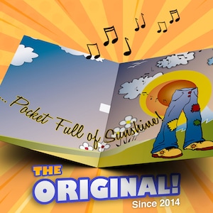 Gemakkelijk een Pocketful of Sunshine muzikale wenskaart Emma Stone Movie ORIGINEEL Sinds 2014 afbeelding 1