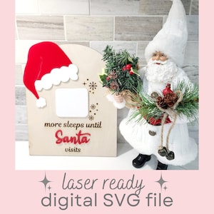 Dry Erase Christmas Countdown SVG | Advent Calendar SVG | Christmas Countdown SVG | Laser Cut File