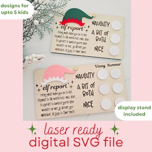 SVG Elf Report Board File | Elf Report | Christmas Laser File | A Message From Your Elf SVG | Christmas SVG File | Laser File | Elf File