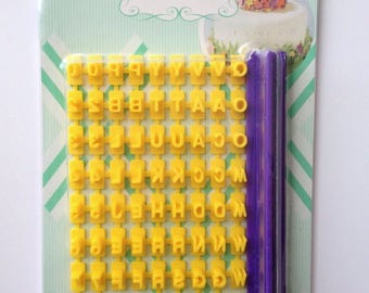 Alphabet Numbers Letter Press Set Mold Fondant Mat Cake Decorating Cupcake Cookie Cupcake Wedding Embossing tools supplies bakingbaking