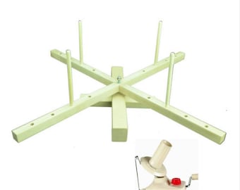NEW Amish Swift Yarn Winder Umbrella Birch Wood and Yarn Ball Winder Combo Package Yarn Swift