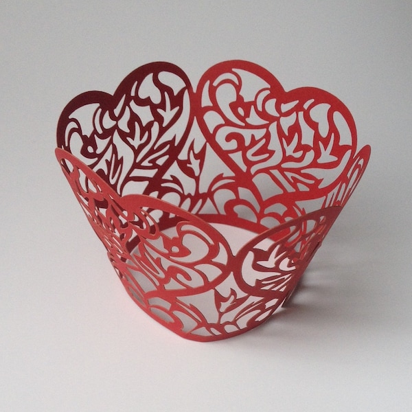 Red Cupcake Liners Etsy