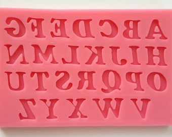 New Uppercase Letter Alphabets Alphabet Letters Silicone Mold Cupcake Design Baking Candy Cake Decorating Wedding Cookie Chocolate