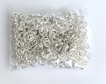 New! 500 pcs Silver Plated Closed Jump Rings 6mm Jewelry Ring Making Findings Craft T Making Tools Supplies Hardware Findings