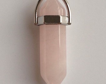 New Natural Rose Quartz Crystal Gemstone Pendant Chain Jewelry Necklace 2RQ Findings Necklace Stone Tools Bracelet Chain Brown Tiger Eye