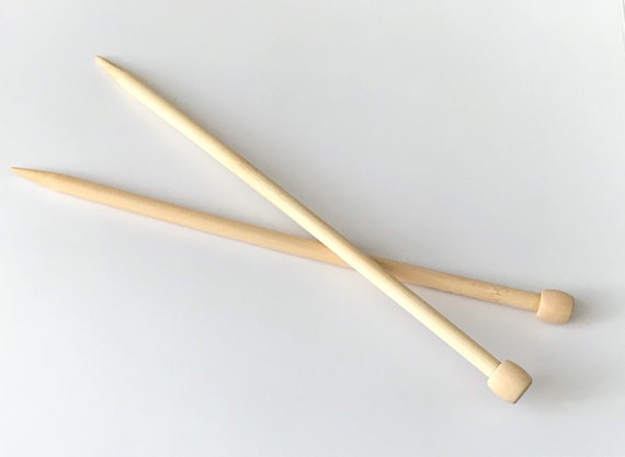 Bamboo Knitting single point Needles//Pins 5 mm 30cm 1 pair