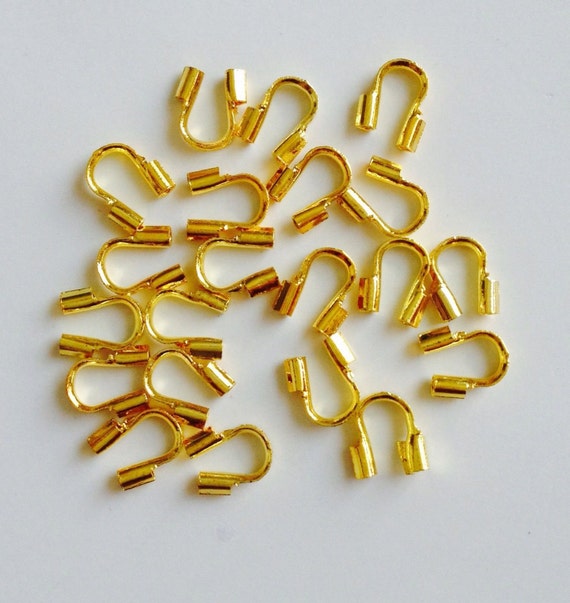 200 Pcs Copper Gold Plated Wire Guard Guardian Protector Jewelry