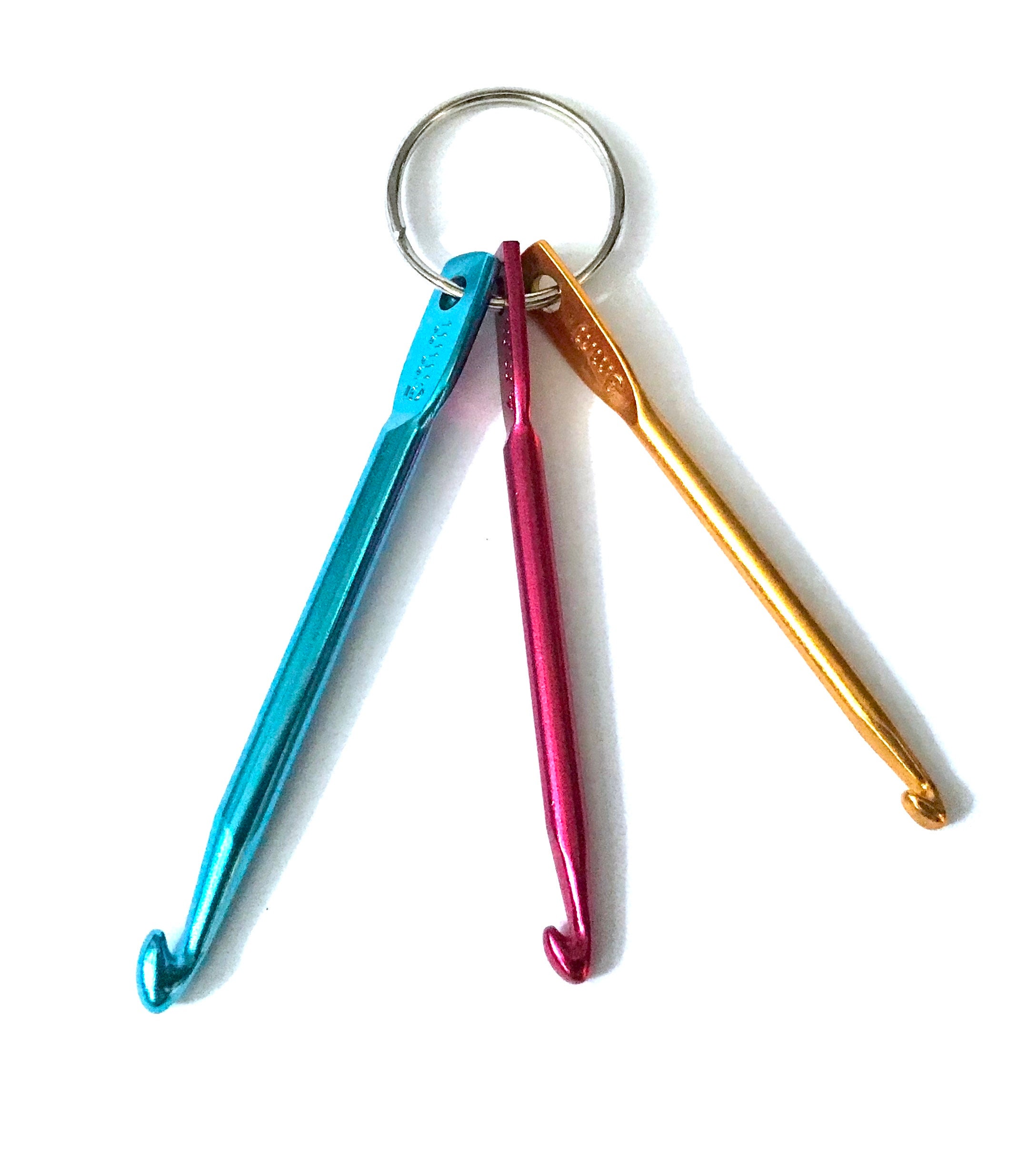 Crochet Hooks 2-8mm Metal Aluminium Colourful Shiny Metallic Hooks Single Crocheting  Needles 4mm UK Multi Colour UK 