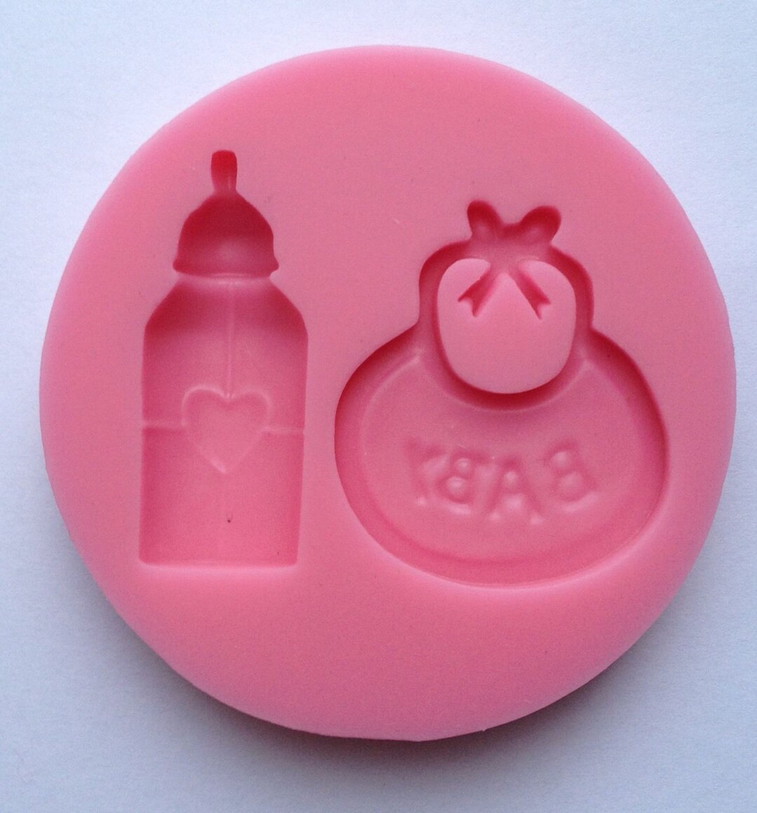 Baby Bib Bottle Soft Silicone Mold Fondant Mat Cake Decorating Cupcake