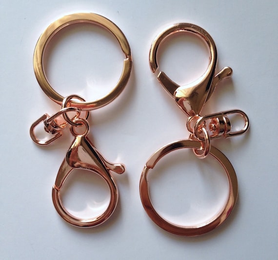 New! Pcs Rose Gold Key Chain Ring Chain Keychain Keyring