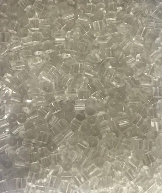 100X earrings plastic rubber plug stud stoppers findings post back backs!