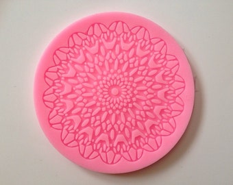 Round Lace Soft Silicone Mold Fondant Mat Cake Decorating Cupcake Baking Tools Supplies Cookies Wedding Embossing