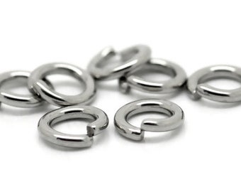 300 pcs Stainless Steel Open Jump Rings 7.5mm Jewelry Findings Making Ring Making Tools Supplies Hardware Findings 63s