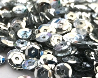 5000 Loose Silver Sequins 7mm Sewing Tools Dress Sequin Craft Trim Metallic Supplies Trim
