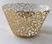 12 pcs Beautiful Metallic Gold Classic Filigree Lace Cupcake Liners Liner Baking Cup Cupcake Wrapper Wrappers Shiny 