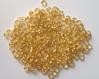 New! 1000 pcs Gold Plated Split Open Double Loop Jump Rings 5mm Jewelry 54G Earring Findings Necklace Supplies Tools Craft Hardware