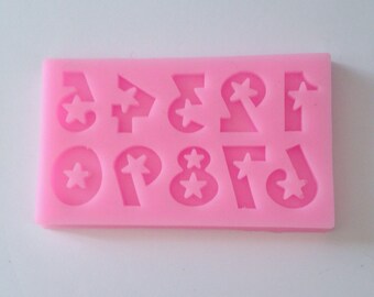 New Star Number Numbers Alphabet Letters Silicone Mold Cupcake Design Baking Candy Cake Decorating Wedding Cookie Chocolate