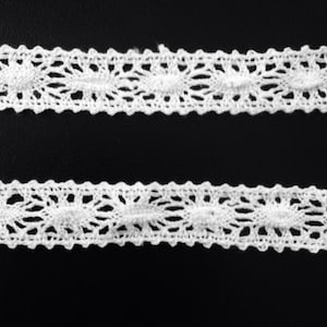 New 10 Yards Vintage Cotton Crochet Lace Edge Trim Craft 7W White Fabric Needlework Edging Trims Sewing Notions white lace