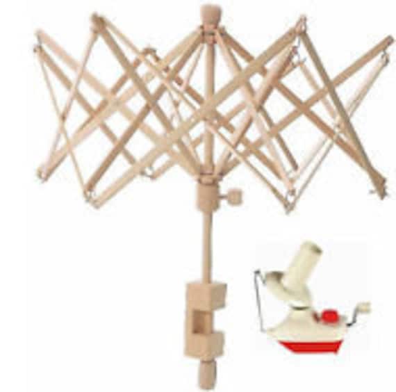 New Swift Yarn Winder Umbrella Birch Wood And Ball Combo Package 6 Feet