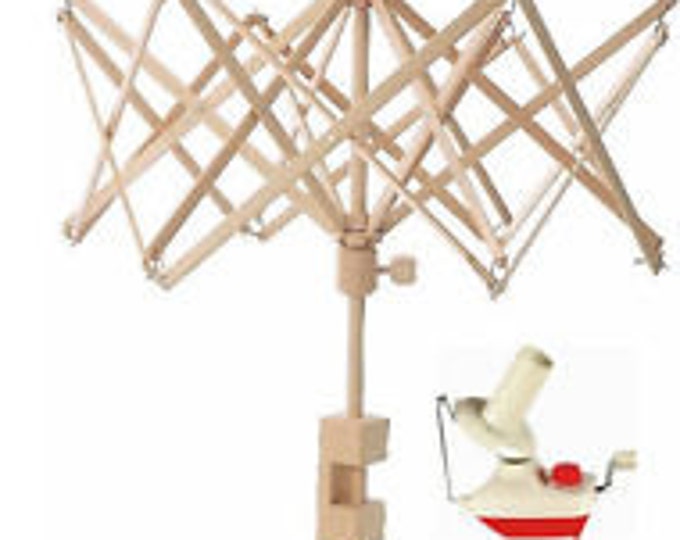 NEW Swift Yarn Winder Umbrella Birch Wood and Yarn Ball Winder Etsy