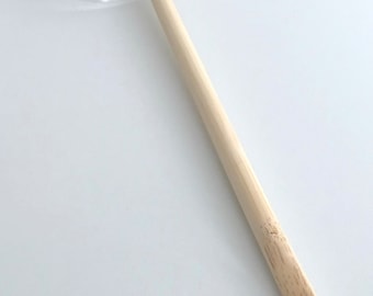 34" Afghan Bamboo Crochet Hooks Knitting Needle Hook Plastic Cable US 9 I 5.5mm