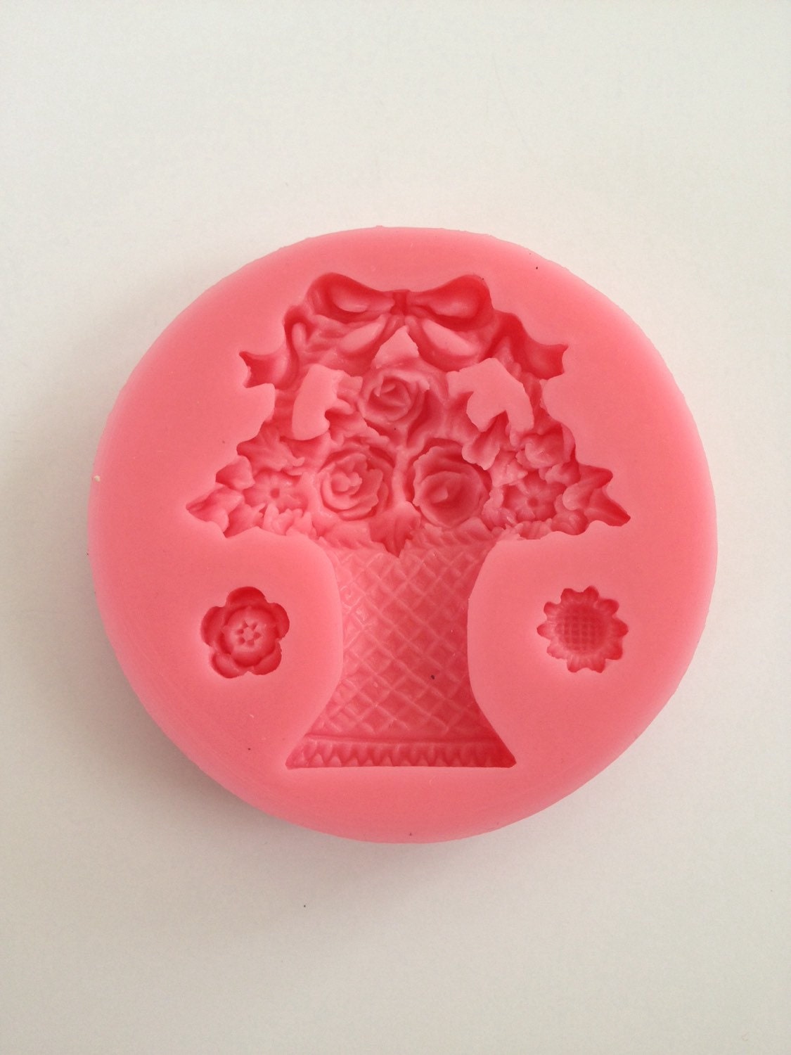 Rose Vase Flower Vase Flower Bouquet Soft Silicone Mold Fondant Mat Cake Decorating Cupcake Baking Tools Supplies Cookies Wedding