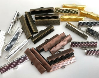 100 Gold Silver Bronze Necklace Bracelet Bead Caps Clasp Cord End Clamp Crimp Jewlery Making Tools 2n